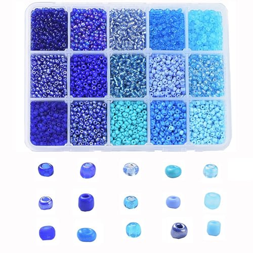 LEGENTLISUR 15 Farben Glas Perlen Set Bunte Perlen für Armbänder Armband Set Selber Machen Beads for Jewellery Making DIY Schmuck Basteln 3MM LEGENTLISUR 15 Farben Glas Perlen Set Bunte Perlen für Armbänder Armband Set Selber Machen Beads for Jewellery Making DIY Schmuck Basteln 3MM von LEGENTLISUR
