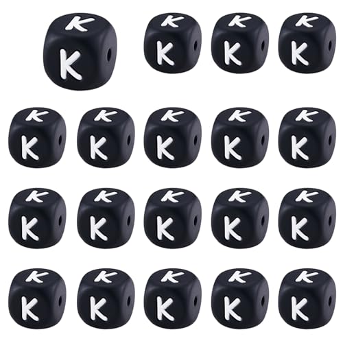 LEGENTLISUR 20 Stück Silikon Buchstabenperlen 12mm Quadratisch Würfel Alphabet Silikonperlen Für Freundschaftsarmbänder Wörter Halsketten Schlüsselanhänger Schmuck Basteln DIY Projekte (Buchstabe K) LEGENTLISUR 20 Stück Silikon Buchstabenperlen 12mm Quadratisch Würfel Alphabet Silikonperlen Für Freundschaftsarmbänder Wörter Halsketten Schlüsselanhänger Schmuck Basteln DIY Projekte (Buchstabe K) von LEGENTLISUR