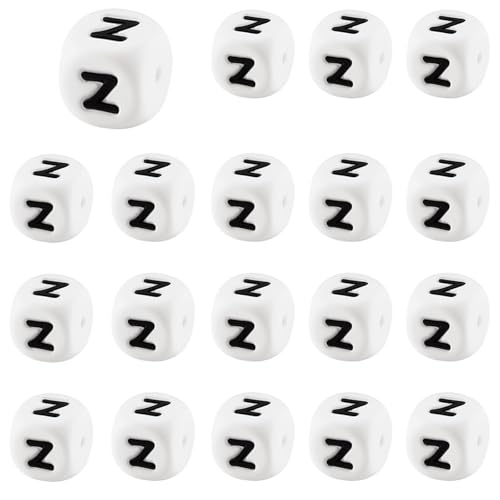 LEGENTLISUR 20 Stück Silikon Buchstabenperlen 12mm Quadratisch Würfel Alphabet Silikonperlen Für Freundschaftsarmbänder Wörter Halsketten Schlüsselanhänger Schmuck Basteln DIY Projekte (Buchstabe Z) LEGENTLISUR 20 Stück Silikon Buchstabenperlen 12mm Quadratisch Würfel Alphabet Silikonperlen Für Freundschaftsarmbänder Wörter Halsketten Schlüsselanhänger Schmuck Basteln DIY Projekte (Buchstabe Z) von LEGENTLISUR