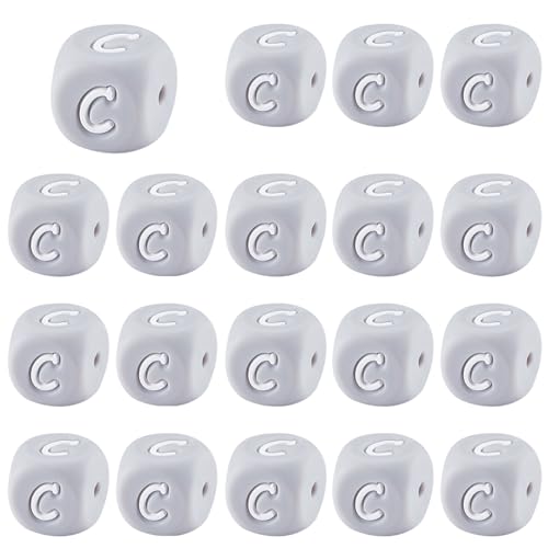 LEGENTLISUR 20 Stück Silikon Buchstabenperlen 12mm Quadratisch Würfel Alphabet Silikonperlen Für Freundschaftsarmbänder Wörter Halsketten Schlüsselanhänger Schmuck Basteln DIY Projekte (Buchstabe C) LEGENTLISUR 20 Stück Silikon Buchstabenperlen 12mm Quadratisch Würfel Alphabet Silikonperlen Für Freundschaftsarmbänder Wörter Halsketten Schlüsselanhänger Schmuck Basteln DIY Projekte (Buchstabe C) von LEGENTLISUR