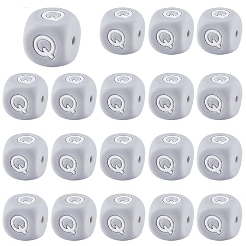 LEGENTLISUR 20 Stück Silikon Buchstabenperlen 12mm Quadratisch Würfel Alphabet Silikonperlen Für Freundschaftsarmbänder Wörter Halsketten Schlüsselanhänger Schmuck Basteln DIY Projekte (Buchstabe Q) LEGENTLISUR 20 Stück Silikon Buchstabenperlen 12mm Quadratisch Würfel Alphabet Silikonperlen Für Freundschaftsarmbänder Wörter Halsketten Schlüsselanhänger Schmuck Basteln DIY Projekte (Buchstabe Q) von LEGENTLISUR