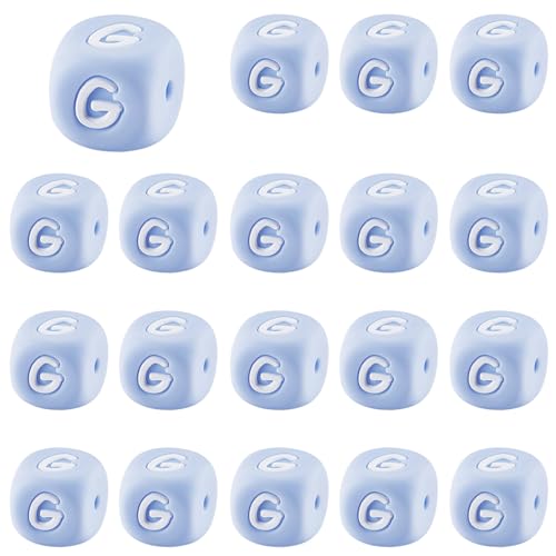 LEGENTLISUR 20 Stück Silikon Buchstabenperlen 12mm Quadratisch Würfel Alphabet Silikonperlen Für Freundschaftsarmbänder Wörter Halsketten Schlüsselanhänger Schmuck Basteln DIY Projekte (Buchstabe G) LEGENTLISUR 20 Stück Silikon Buchstabenperlen 12mm Quadratisch Würfel Alphabet Silikonperlen Für Freundschaftsarmbänder Wörter Halsketten Schlüsselanhänger Schmuck Basteln DIY Projekte (Buchstabe G) von LEGENTLISUR