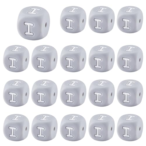 LEGENTLISUR 20 Stück Silikon Buchstabenperlen 12mm Würfel Vokal Anfangsbuchstabe Grau Alphabet Perlen Für Freundschaftsarmbänder Halsketten Schmuck Schlüsselanhänger Basteln DIY Projekte (Buchstabe I) LEGENTLISUR 20 Stück Silikon Buchstabenperlen 12mm Würfel Vokal Anfangsbuchstabe Grau Alphabet Perlen Für Freundschaftsarmbänder Halsketten Schmuck Schlüsselanhänger Basteln DIY Projekte (Buchstabe I) von LEGENTLISUR