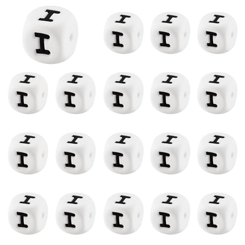 LEGENTLISUR 20 Stück Silikon Buchstabenperlen 12mm Würfel Vokal Initialen Weiße Alphabet Perlen Für Freundschaftsarmbänder Halsketten Schmuck Schlüsselanhänger Basteln DIY Projekte (Buchstabe I) LEGENTLISUR 20 Stück Silikon Buchstabenperlen 12mm Würfel Vokal Initialen Weiße Alphabet Perlen Für Freundschaftsarmbänder Halsketten Schmuck Schlüsselanhänger Basteln DIY Projekte (Buchstabe I) von LEGENTLISUR