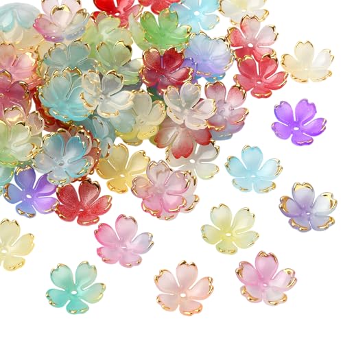 LEGENTLISUR 200Pcs Cherry Blossom Acrylic Flower Beads for Jewelry Making Gradient Floral Spacer Beads for Bracelets Necklaces Earrings Wedding Christmas Prom Hawaii DIY Craft Supplies von LEGENTLISUR