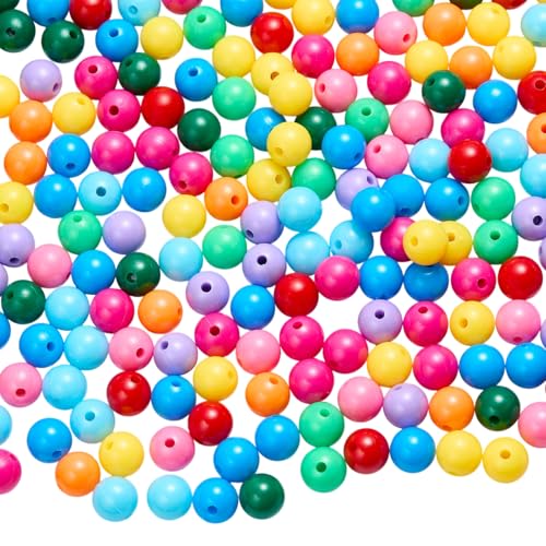 LEGENTLISUR 280–300 Stück Undurchsichtige Farbige Acrylperlen zur Schmuckherstellung Kleine Abstandsperlen für Armbänder Halsketten Zubehör Handarbeit von LEGENTLISUR