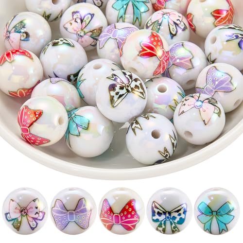 LEGENTLISUR 30 Stück 16mm Runde Acrylperlen Mit Schleife 5 Farben Gemischt Lose Perlen Zum Auffädeln Für Selbstgemachte Schlüsselanhänger Und Stifte Armbänder Halsketten Schmuckherstellung Basteln LEGENTLISUR 30 Stück 16mm Runde Acrylperlen Mit Schleife 5 Farben Gemischt Lose Perlen Zum Auffädeln Für Selbstgemachte Schlüsselanhänger Und Stifte Armbänder Halsketten Schmuckherstellung Basteln von LEGENTLISUR