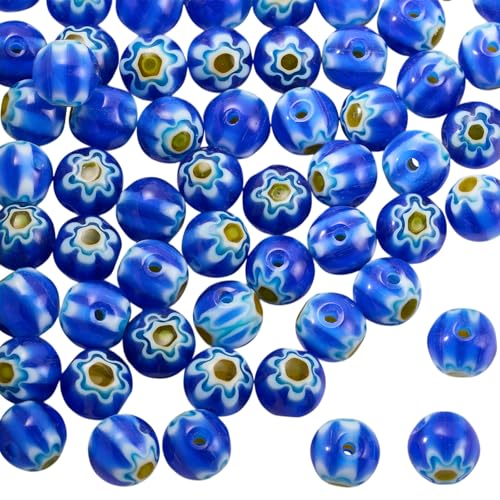 LEGENTLISUR 50 Stück 10mm Gänseblümchen Lampwork Perlen Zur Schmuckherstellung Kleine Runde Perlen Für Armbänder Halsketten Ohrringe DIY Bastelset LEGENTLISUR 50 Stück 10mm Gänseblümchen Lampwork Perlen Zur Schmuckherstellung Kleine Runde Perlen Für Armbänder Halsketten Ohrringe DIY Bastelset von LEGENTLISUR