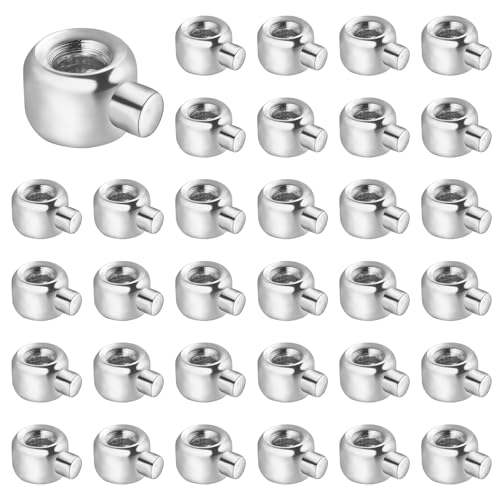 LEGENTLISUR 50 Stück Quetschperlen zur Schmuckherstellung Mini Säulen Positionierperlen für Halsketten Armbänder Bastelbedarf (Platin) von LEGENTLISUR