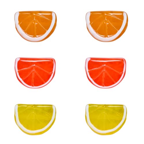 LEGENTLISUR 6 Stück Lampwork Glasperlen Zur Schmuckherstellung Niedliche Bunte Handgefertigte Frucht Orangen Perlen Für DIY Armbänder Halsketten Ohrringe Geschenkzubehör von LEGENTLISUR
