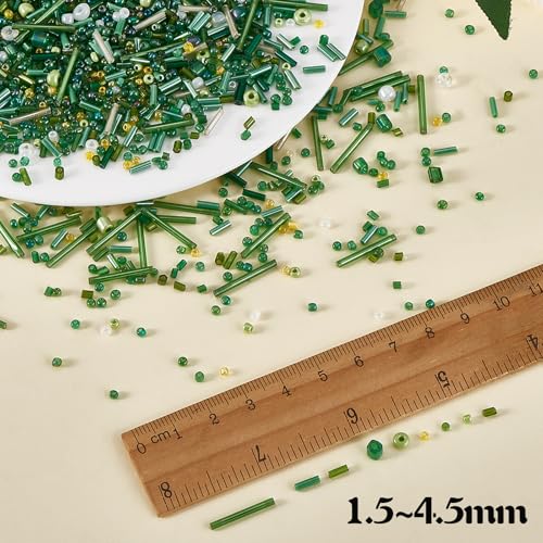 LEGENTLISUR Glasperlen Große Reisröhrenperlen Für Armbänder Halsketten Ohrringe DIY Schmuckherstellung Basteln (Grün) von LEGENTLISUR