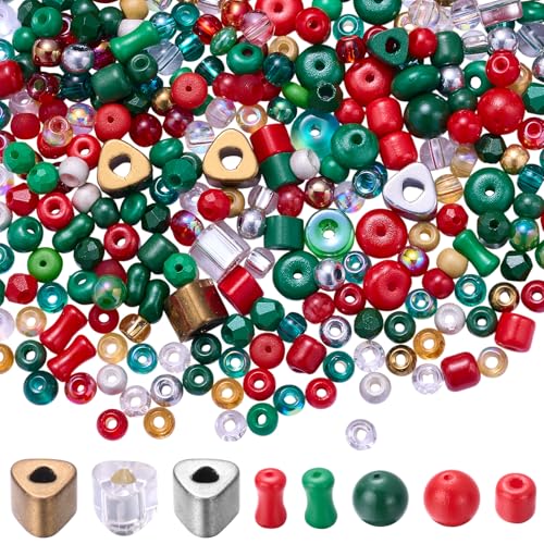 LEGENTLISUR Weihnachts Glasperlen Rot Grün Winzige Lose Perlen Für Armbänder Halsketten Ohrringe Schmuckherstellung Weihnachtsgeschenke DIY Ornament Set LEGENTLISUR Weihnachts Glasperlen Rot Grün Winzige Lose Perlen Für Armbänder Halsketten Ohrringe Schmuckherstellung Weihnachtsgeschenke DIY Ornament Set von LEGENTLISUR