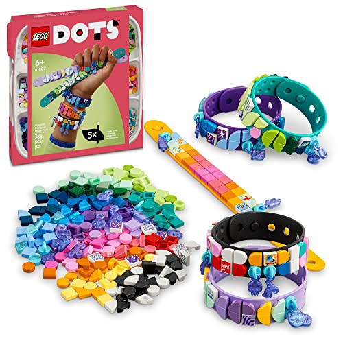 LEGO DOTS 41807 Armband-Designer, Mega-Pack 5-in-1, kreatives Spielzeug, Freundschafts-Schmuckherstellungsset für Mädchen und Jungen, Geburtstagsgeschenk von LEGO