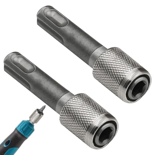 2 Stück SDS Plus Bithalter-Adapter 6,35 mm (1/4 Zoll) SDS-Bohreradapter für Konverter auf Sechskantschaft Adapter Zubehör für Bohrmaschine Bithalter von LEIBOCHAO