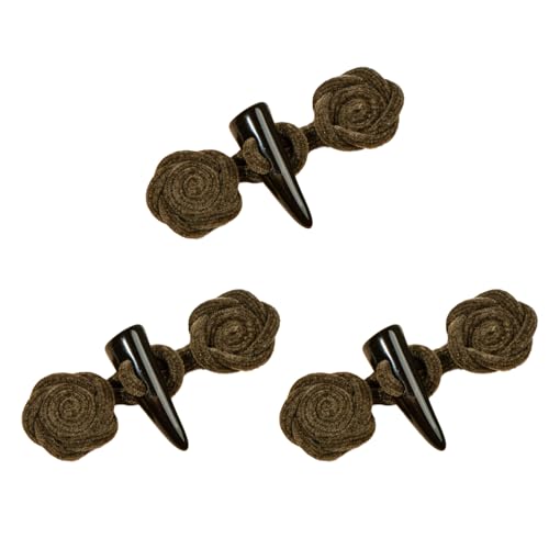 Knebelknöpfe aus Harz, Horn, für Mäntel, Pullover, handgefertigte Nähknöpfe für Clubbing und Cosplay, 3 Stück Knebelknöpfe aus Harz, Horn, für Mäntel, Pullover, handgefertigte Nähknöpfe für Clubbing und Cosplay, 3 Stück von LEIDJGUN