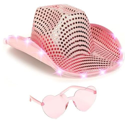 LEIDJGUN Leuchtende Sonnenbrille mit glitzernden Pailletten für Karneval, Musikfestival von LEIDJGUN
