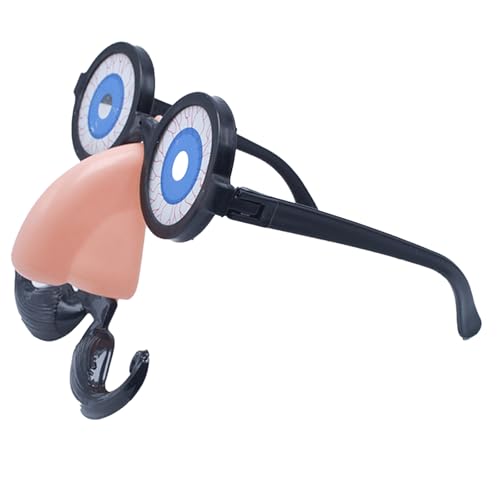 LEIDJGUN Lustige Brille mit künstlicher Nase und Schnurrbart Augapfel Brille und Schnurrbart Cosplay Party Dress Up Requisiten für Halloween LEIDJGUN Lustige Brille mit künstlicher Nase und Schnurrbart Augapfel Brille und Schnurrbart Cosplay Party Dress Up Requisiten für Halloween von LEIDJGUN