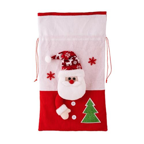 LEIDJGUN Modische Weihnachtsmann-Geschenktasche, weicher Strickstoff, tragbares Zubehör für stabile Aufbewahrungslösung für Urlaubsgeschenk LEIDJGUN Modische Weihnachtsmann-Geschenktasche, weicher Strickstoff, tragbares Zubehör für stabile Aufbewahrungslösung für Urlaubsgeschenk von LEIDJGUN