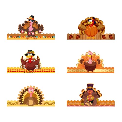 LEIDJGUN Papier-Truthahn-Kronenhut für Feiertage, Versammlungen, Thanksgiving, Feiern, Truthahn-Hut für Erntepartys für Erwachsene und Kinder LEIDJGUN Papier-Truthahn-Kronenhut für Feiertage, Versammlungen, Thanksgiving, Feiern, Truthahn-Hut für Erntepartys für Erwachsene und Kinder von LEIDJGUN
