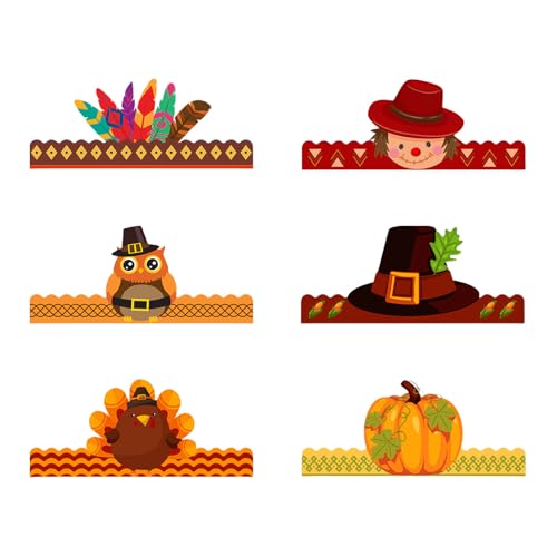 LEIDJGUN Papier-Truthahn-Kronenhut für Feiertage, Versammlungen, Thanksgiving, Feiern, Truthahn-Hut für Erntepartys für Erwachsene und Kinder LEIDJGUN Papier-Truthahn-Kronenhut für Feiertage, Versammlungen, Thanksgiving, Feiern, Truthahn-Hut für Erntepartys für Erwachsene und Kinder von LEIDJGUN