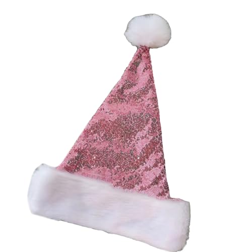 LEIDJGUN Pompons Weihnachtsmannmützen für Kinder und Erwachsene, Familientreffen, Pailletten, farbblockierte Weihnachtsmannmützen, Festival-Requisiten, Kopfbedeckung LEIDJGUN Pompons Weihnachtsmannmützen für Kinder und Erwachsene, Familientreffen, Pailletten, farbblockierte Weihnachtsmannmützen, Festival-Requisiten, Kopfbedeckung von LEIDJGUN