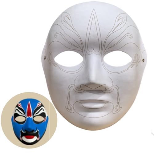 LEIDJGUN Unlackierte Maskeraden, Pappmaché, bemalbar, Halloween, Cosplay, Kostüme, Kinder und Erwachsene LEIDJGUN Unlackierte Maskeraden, Pappmaché, bemalbar, Halloween, Cosplay, Kostüme, Kinder und Erwachsene von LEIDJGUN
