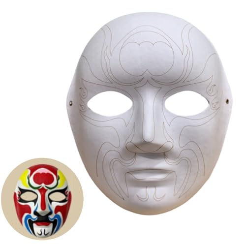 LEIDJGUN Unlackierte Maskeraden, Pappmaché, bemalbar, Halloween, Cosplay, Kostüme, Kinder und Erwachsene LEIDJGUN Unlackierte Maskeraden, Pappmaché, bemalbar, Halloween, Cosplay, Kostüme, Kinder und Erwachsene von LEIDJGUN