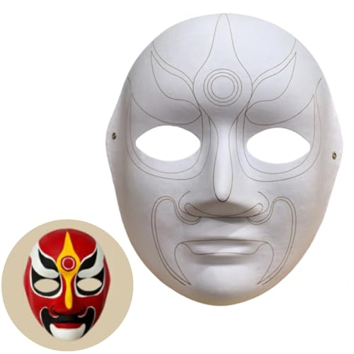LEIDJGUN Unlackierte Maskeraden, Pappmaché, bemalbar, Halloween, Cosplay, Kostüme, Kinder und Erwachsene LEIDJGUN Unlackierte Maskeraden, Pappmaché, bemalbar, Halloween, Cosplay, Kostüme, Kinder und Erwachsene von LEIDJGUN