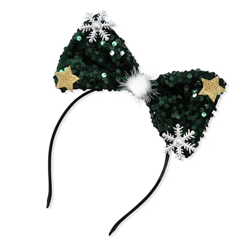 LEIDJGUN Weihnachts-Pailletten-Haarband, festliche Schleifen, Haarreif, Schneeflocke, Party-Kopfbedeckung für festliches Party-Zubehör LEIDJGUN Weihnachts-Pailletten-Haarband, festliche Schleifen, Haarreif, Schneeflocke, Party-Kopfbedeckung für festliches Party-Zubehör von LEIDJGUN