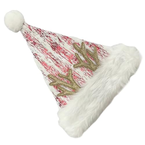 LEIDJGUN Weihnachtsmannmützen mit Goldprägung für Festival, Familientreffen, Party, Hirsch, Weihnachtsmannmütze, Urlaub, Kopfbedeckung, Weihnachtsrequisiten LEIDJGUN Weihnachtsmannmützen mit Goldprägung für Festival, Familientreffen, Party, Hirsch, Weihnachtsmannmütze, Urlaub, Kopfbedeckung, Weihnachtsrequisiten von LEIDJGUN