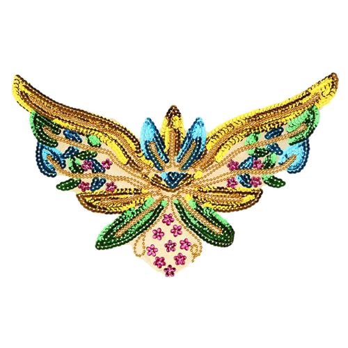 Schmetterlings-Patches mit Pailletten, Schmetterlingsapplikation zum Aufbügeln, Aufnähen, Bühnenkostüme, Tanzkleidung, Kleidung, Dekoration, Bastelzubehör von LEIDJGUN