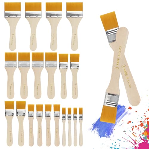 LEIMEND 20 Stück Pinsel 5 Größen Lackpinsel Flachpinsel Malerpinsel Lasurpinsel Pinselset Malerbedarf Flachpinsel mit Holzstiel Pinselset zum Lackieren Lasieren Heimwerken Malen LEIMEND 20 Stück Pinsel 5 Größen Lackpinsel Flachpinsel Malerpinsel Lasurpinsel Pinselset Malerbedarf Flachpinsel mit Holzstiel Pinselset zum Lackieren Lasieren Heimwerken Malen von LEIMEND