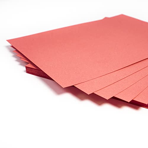 100 Blatt A3 Buntpapier Basteln Rot Bunte Pappe Blätter für Kinder 190g/m² LEIPA Manila-Karton Dekorieren, Recyceltes Bastelpapier, Tonpapier Bastel-Papier Bastelset Malblock, Vintage/Retro(DIN A3) von LEIPA passion progress technology