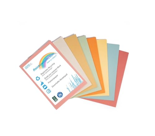 Rainbowcollection Buntpapier Basteln Farbige Bunte - 160 Blatt - 8 Farben - Blätter für Kinder A4 190g/m² LEIPA Manilakarton Papier Dekorieren Tonpapier Recycelt Bastel-Papier Bastelset Malblock Rainbowcollection Buntpapier Basteln Farbige Bunte - 160 Blatt - 8 Farben - Blätter für Kinder A4 190g/m² LEIPA Manilakarton Papier Dekorieren Tonpapier Recycelt Bastel-Papier Bastelset Malblock von LEIPA passion progress technology