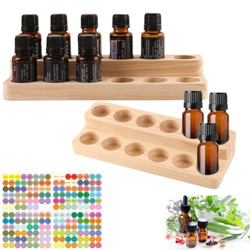 LEKEFETO 2 Ätherisches Öl Display Ständer: Aromatherapie Öle Hölzern Tragen Gestell, Doppelschichtige Aufbewahrungsbox für Ätherische Öle, Ätherisches Öl Box für Duftöle Nagellack(12 Löcher) LEKEFETO 2 Ätherisches Öl Display Ständer: Aromatherapie Öle Hölzern Tragen Gestell, Doppelschichtige Aufbewahrungsbox für Ätherische Öle, Ätherisches Öl Box für Duftöle Nagellack(12 Löcher) von LEKEFETO