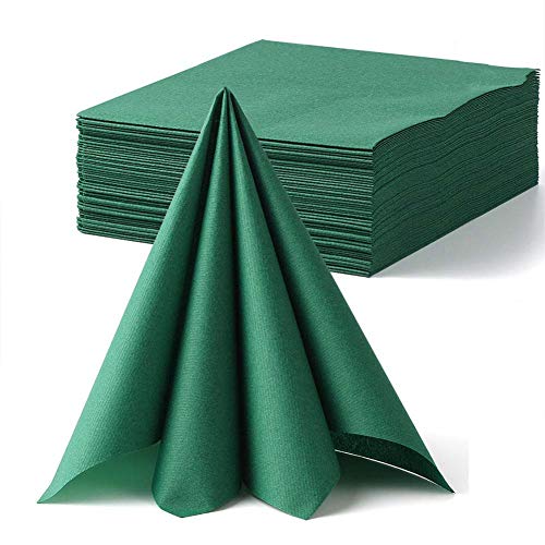 LEKOCH 50 PCS Einweg Grün Weihnachten Servietten, Air Laid Stoffähnlich Servietten Für Hochzeit Premium QUALITÄT,40x40 LEKOCH 50 PCS Einweg Grün Weihnachten Servietten, Air Laid Stoffähnlich Servietten Für Hochzeit Premium QUALITÄT,40x40 von LEKOCH
