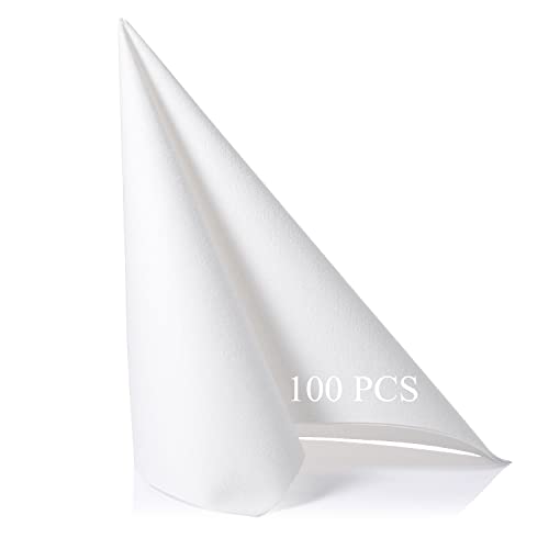 LEKOCH 100 pcs Einweg Hochwertige Servietten Stoffähnlich Weiß, Airlaid Servietten 40x40 Weiß Für Hochzeit Premium QUALITÄT von LEKOCH