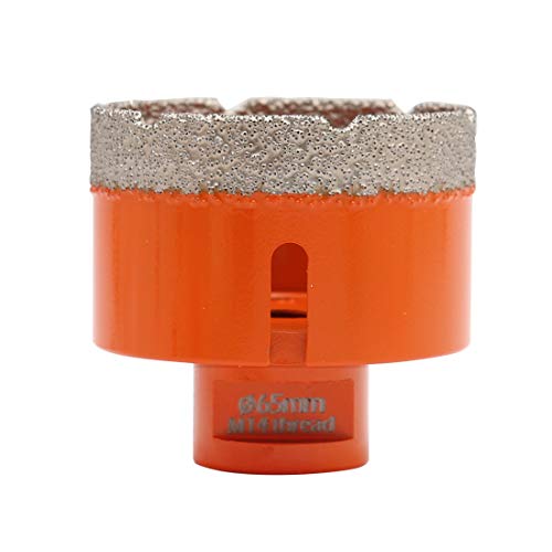 Diamant Bohrkrone 65mm Fliesenbohrer für Porzellan Keramik Fliese Granit Marmor - M14 Gewinde für Winkelschleifer Diamant Bohrkrone 65mm Fliesenbohrer für Porzellan Keramik Fliese Granit Marmor - M14 Gewinde für Winkelschleifer von LEKOMESH
