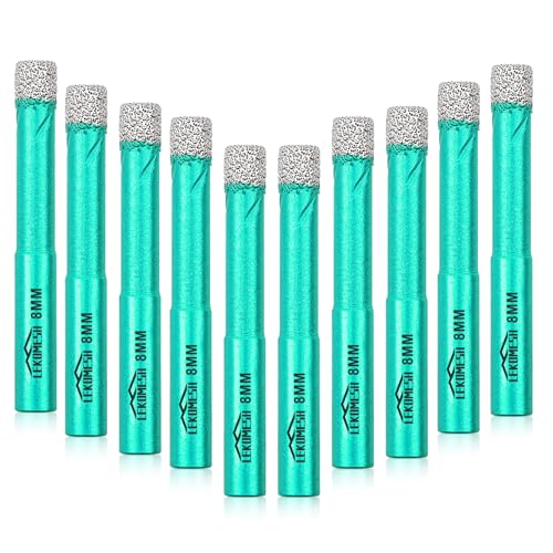 Diamant Bohrkrone LEKOMESH Fliesenbohrer Set - 10pcs 8MM Diamantbohrer,Rundschäfte,Porzellanfliesen Bohrer für Keramik Marmor Granit Stein Quarz,Vakuum Gelötet Diamant Bohrkrone LEKOMESH Fliesenbohrer Set - 10pcs 8MM Diamantbohrer,Rundschäfte,Porzellanfliesen Bohrer für Keramik Marmor Granit Stein Quarz,Vakuum Gelötet von LEKOMESH