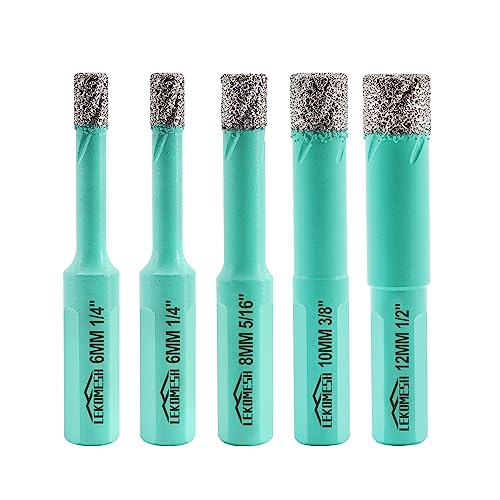Diamant Bohrkrone LEKOMESH Fliesenbohrer Set - 5pcs 6/6/8/10/12MM Diamantbohrer,Dreieck Schaft,Porzellanfliesen Bohrer für Keramik Marmor Granit Stein Quarz,Vakuum Gelötet Diamant Bohrkrone LEKOMESH Fliesenbohrer Set - 5pcs 6/6/8/10/12MM Diamantbohrer,Dreieck Schaft,Porzellanfliesen Bohrer für Keramik Marmor Granit Stein Quarz,Vakuum Gelötet von LEKOMESH