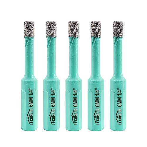 Diamant Bohrkrone LEKOMESH Fliesenbohrer Set - 5pcs 6MM Diamantbohrer,Dreieck Schaft,Porzellanfliesen Bohrer für Keramik Marmor Granit Stein Quarz,Vakuum Gelötet Diamant Bohrkrone LEKOMESH Fliesenbohrer Set - 5pcs 6MM Diamantbohrer,Dreieck Schaft,Porzellanfliesen Bohrer für Keramik Marmor Granit Stein Quarz,Vakuum Gelötet von LEKOMESH