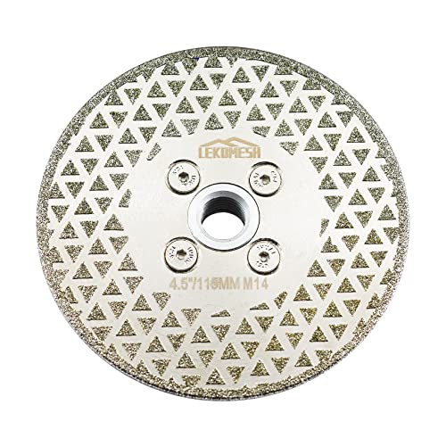 Diamant Fliesen Sägeblatt 115MM LEKOMESH - Doppelseitig Diamant-Trennscheibe für Granit,Marmor,Porzellan,Keramik,Kachel,Kunststein,M14 Gewinde für Winkelschleifer Diamant Fliesen Sägeblatt 115MM LEKOMESH - Doppelseitig Diamant-Trennscheibe für Granit,Marmor,Porzellan,Keramik,Kachel,Kunststein,M14 Gewinde für Winkelschleifer von LEKOMESH