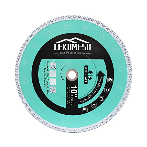 Diamant Fliesenscheibe 250 x 25,4mm Diamant-Trennscheibe - LEKOMESH Diamant Fliesen Sägeblatt, für Porzellan,Keramik,Fliesen,Granit,Kunststein-Standard Diamanttrennscheibe Diamant Fliesenscheibe 250 x 25,4mm Diamant-Trennscheibe - LEKOMESH Diamant Fliesen Sägeblatt, für Porzellan,Keramik,Fliesen,Granit,Kunststein-Standard Diamanttrennscheibe von LEKOMESH