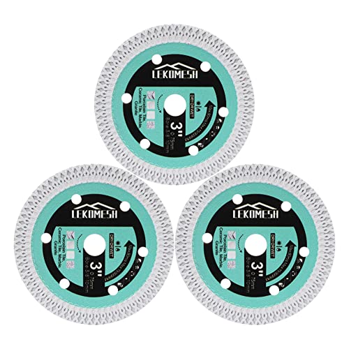 Diamant Fliesenscheibe - LEKOMESH 3 pcs 75 x 10mm Diamant Fliesen Sägeblatt, für Porzellan,Keramik,Fliesen,Granit,Kunststein-Diamanttrennscheibe Diamant Fliesenscheibe - LEKOMESH 3 pcs 75 x 10mm Diamant Fliesen Sägeblatt, für Porzellan,Keramik,Fliesen,Granit,Kunststein-Diamanttrennscheibe von LEKOMESH