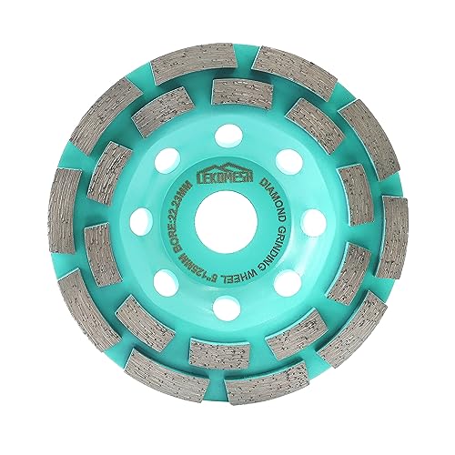 Diamant Schleifscheibe 125mm - Doppelreihe Diamant Schleiftopf für Beton, Granit, Marmor, Mauerwerk, Betonschleiftopf, LEKOMESH Diamant Schleifscheibe 125mm - Doppelreihe Diamant Schleiftopf für Beton, Granit, Marmor, Mauerwerk, Betonschleiftopf, LEKOMESH von LEKOMESH