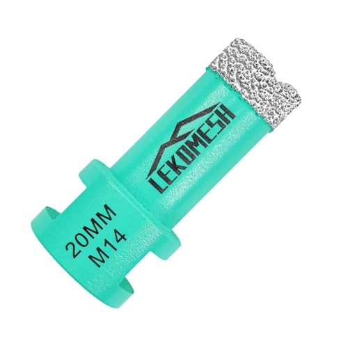 Diamantbohrkrone Fliesenbohrer 20MM Lochsäge - LEKOMESH Für Porzellan Keramik Fliesen Marmor Granit Stein Quarz Vakuumgelötete M14 Gewinde für Winkelschleifer Diamantbohrkrone Fliesenbohrer 20MM Lochsäge - LEKOMESH Für Porzellan Keramik Fliesen Marmor Granit Stein Quarz Vakuumgelötete M14 Gewinde für Winkelschleifer von LEKOMESH