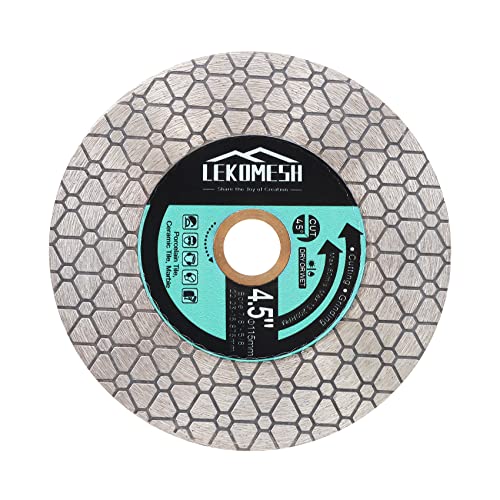LEKOMESH Diamant Fliesenscheibe 115MM - zum Schneiden und Schleifen von Porzellan, Keramik, Fliesen, Marmor und Granit LEKOMESH Diamant Fliesenscheibe 115MM - zum Schneiden und Schleifen von Porzellan, Keramik, Fliesen, Marmor und Granit von LEKOMESH