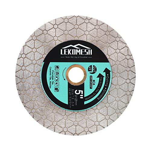 LEKOMESH Diamant Fliesenscheibe 125MM - zum Schneiden und Schleifen von Porzellan, Keramik, Fliesen, Marmor und Granit LEKOMESH Diamant Fliesenscheibe 125MM - zum Schneiden und Schleifen von Porzellan, Keramik, Fliesen, Marmor und Granit von LEKOMESH