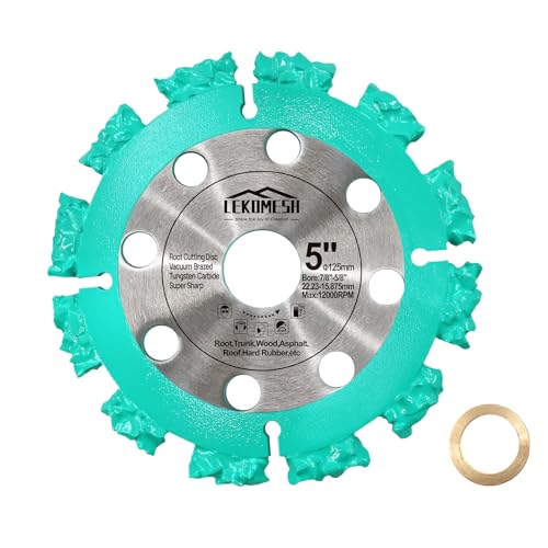 LEKOMESH Diamant Trennscheibe für Wurzeln - Trennscheibe 125mm x 22,23mm Schneiden Diamantklinge für Baumstämme Restholz Dachplatten Wurzelstamm Holz Hartgummi Kunststoff LEKOMESH Diamant Trennscheibe für Wurzeln - Trennscheibe 125mm x 22,23mm Schneiden Diamantklinge für Baumstämme Restholz Dachplatten Wurzelstamm Holz Hartgummi Kunststoff von LEKOMESH