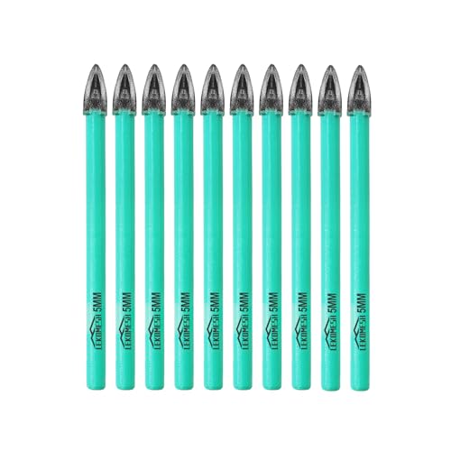 LEKOMESH Fliesenbohrer Betonbohrer Bohrkrone Set - 10 Stück 5mm Hartmetallbohre für Holz, Kunststoff, Mauerwerk, Keramikfliesen, Beton, Marmor, Rund-Schaft LEKOMESH Fliesenbohrer Betonbohrer Bohrkrone Set - 10 Stück 5mm Hartmetallbohre für Holz, Kunststoff, Mauerwerk, Keramikfliesen, Beton, Marmor, Rund-Schaft von LEKOMESH